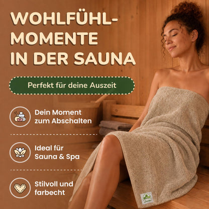 Saunatücher aus 100% Baumwolle im 1er Set – 80 x 200 cm, weich und saugfähig