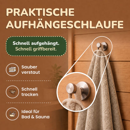 Saunatücher aus 100% Baumwolle im 1er Set – 80 x 200 cm, weich und saugfähig