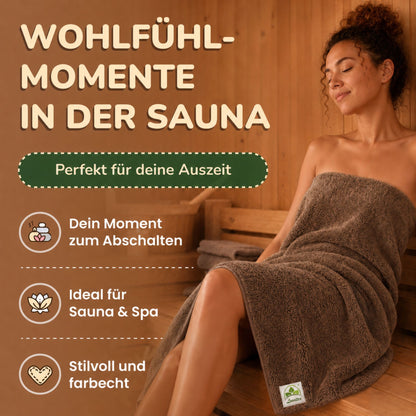 Saunatücher aus 100% Baumwolle im 1er Set – 80 x 200 cm, weich und saugfähig