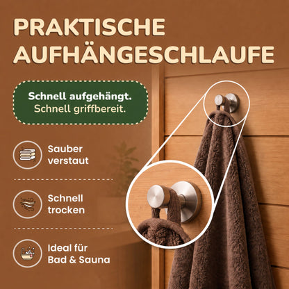 Saunatücher aus 100% Baumwolle im 1er Set – 80 x 200 cm, weich und saugfähig
