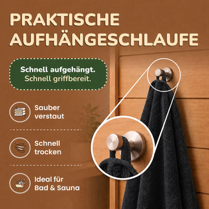 Saunatücher aus 100% Baumwolle im 1er Set – 80 x 200 cm, weich und saugfähig