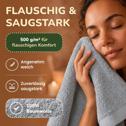 Saunatücher aus 100% Baumwolle im 1er Set – 80 x 200 cm, weich und saugfähig