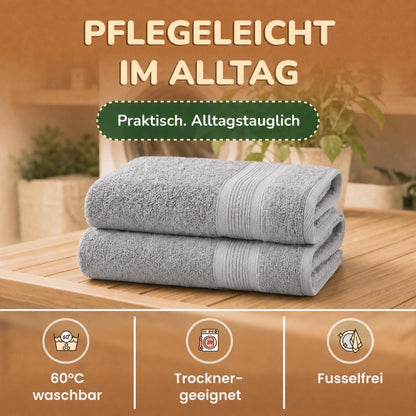 Saunatücher aus 100% Baumwolle im 1er Set – 80 x 200 cm, weich und saugfähig