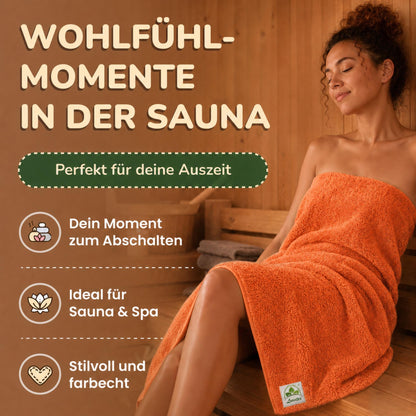 Saunatücher aus 100% Baumwolle im 1er Set – 80 x 200 cm, weich und saugfähig