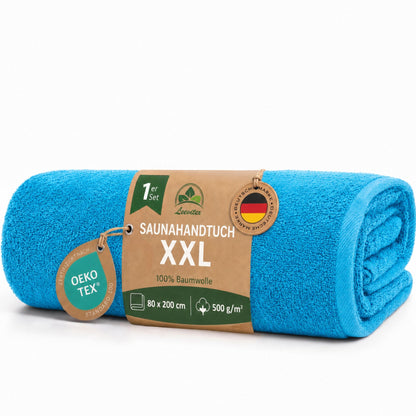 Saunatücher aus 100% Baumwolle im 1er Set – 80 x 200 cm, weich und saugfähig