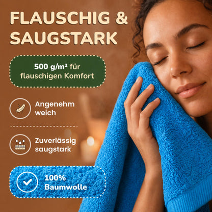 Saunatücher aus 100% Baumwolle im 1er Set – 80 x 200 cm, weich und saugfähig