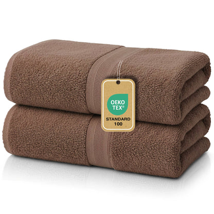 Duschtücher im 2er Set – 100% Baumwolle, 70 x 140 cm, weich und saugfähig