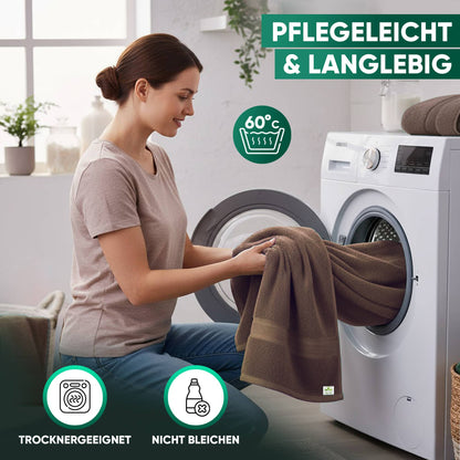 Duschtücher im 2er Set – 100% Baumwolle, 70 x 140 cm, weich und saugfähig