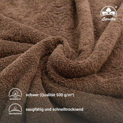 Duschtücher im 2er Set – 100% Baumwolle, 70 x 140 cm, weich und saugfähig