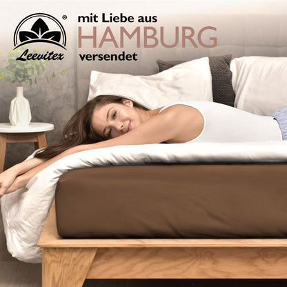 Winterspannbettlaken für 140x200 bis 160x200 cm | 40 cm Steg | 80% Baumwolle 20% Polyester