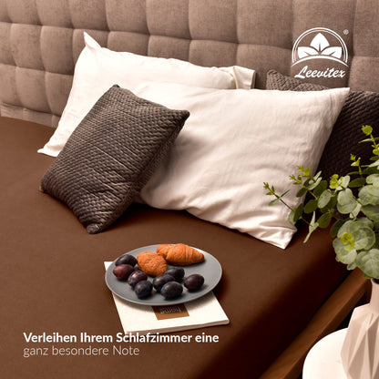Basic Spannbettlaken 90x200 cm | 25 cm Steg | 100% Jersey-Baumwolle