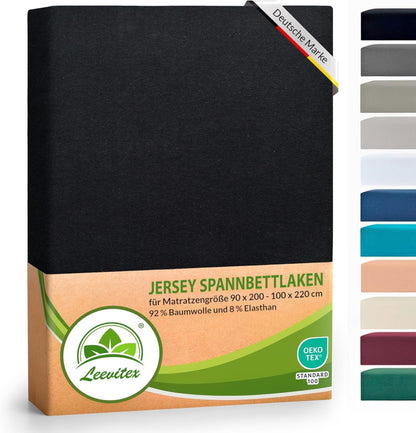 Spannbettlaken für Boxspringbetten 90x200 bis 100x220 cm | 40 cm Steg | verschiedene Materialstärken
