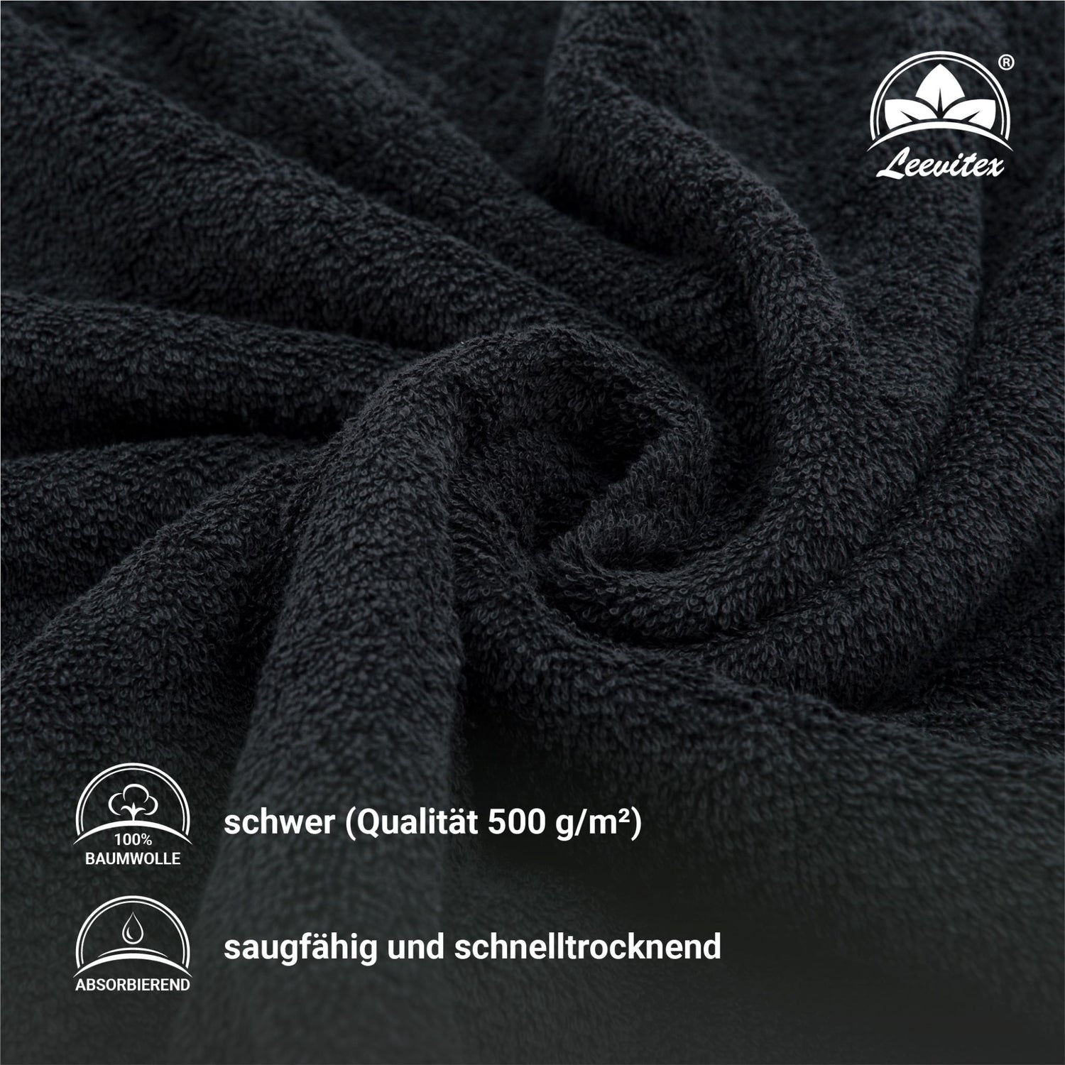 Saunatücher aus 100% Baumwolle im 2er Set – 80 x 200 cm, weich und saugfähig