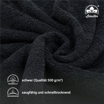 Saunatücher aus 100% Baumwolle im 2er Set – 80 x 200 cm, weich und saugfähig