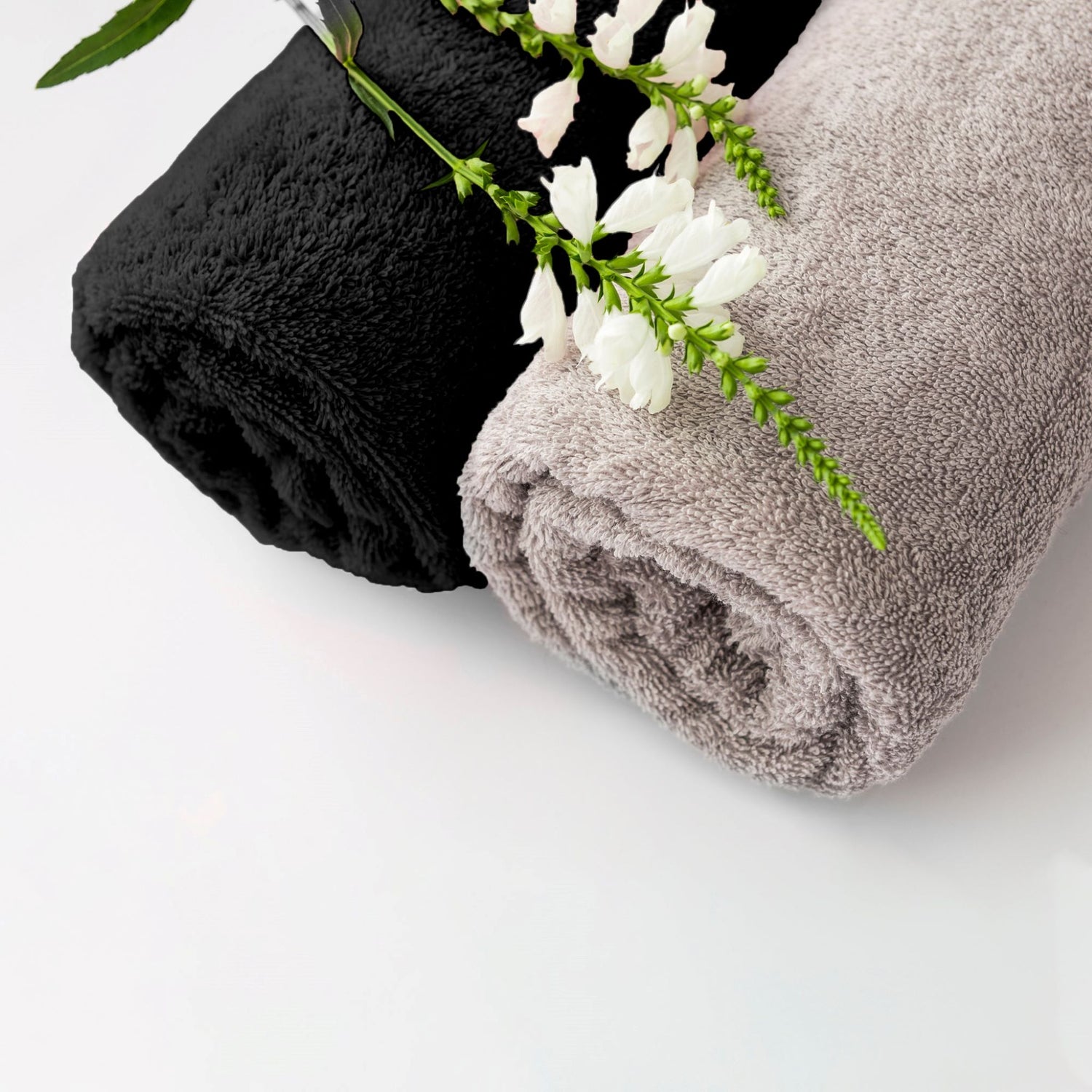 Saunatücher aus 100% Baumwolle im 2er Set – 80 x 200 cm, weich und saugfähig