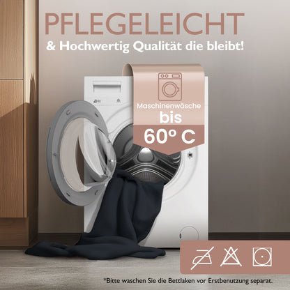 Winterspannbettlaken für 90x200 bis 100x200 cm | 40 cm Steg | 80% Baumwolle 20% Polyester