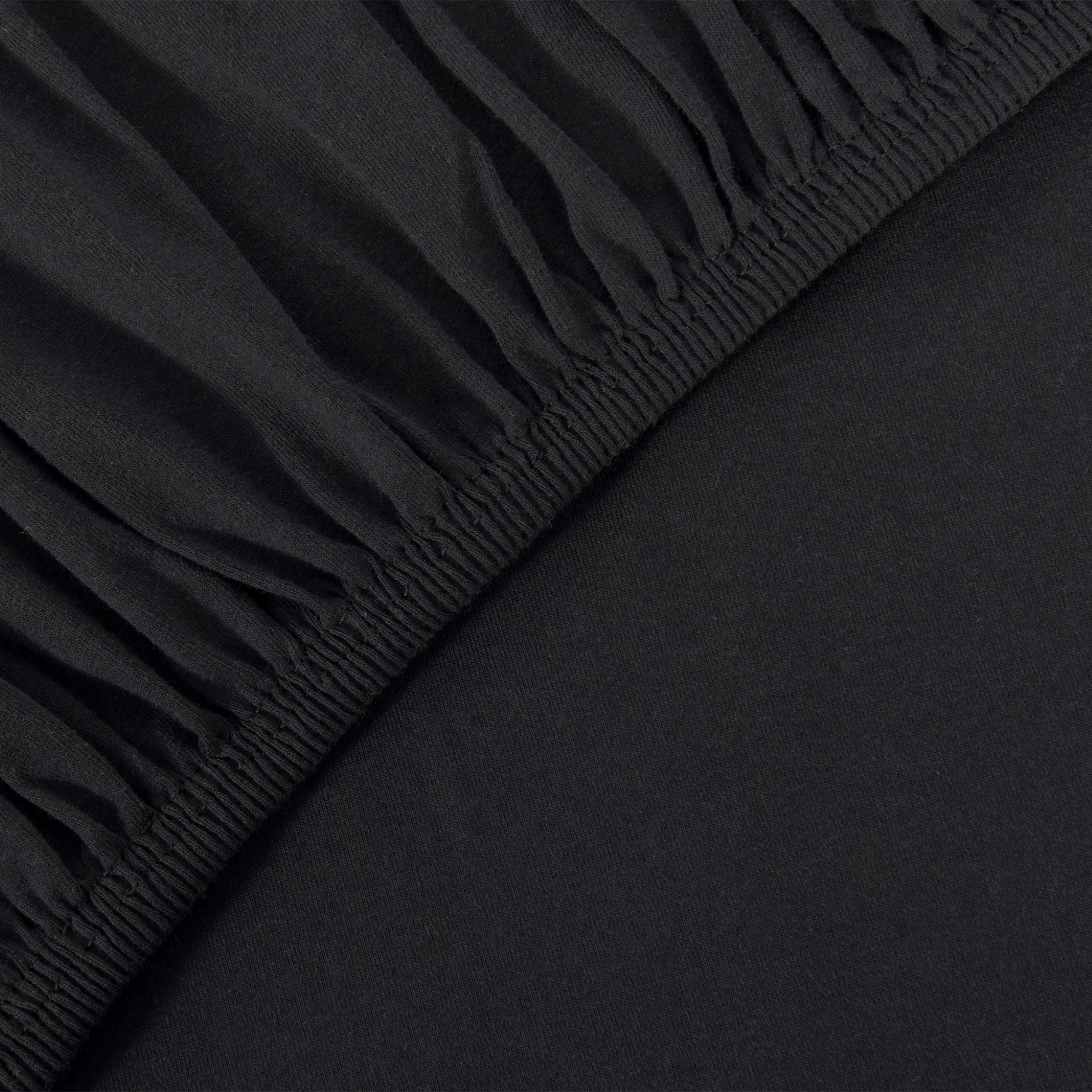 Basic Spannbettlaken 90x200 cm | 25 cm Steg | 100% Jersey-Baumwolle