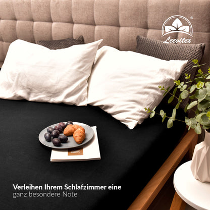 Basic Spannbettlaken 90x200 cm | 25 cm Steg | 100% Jersey-Baumwolle