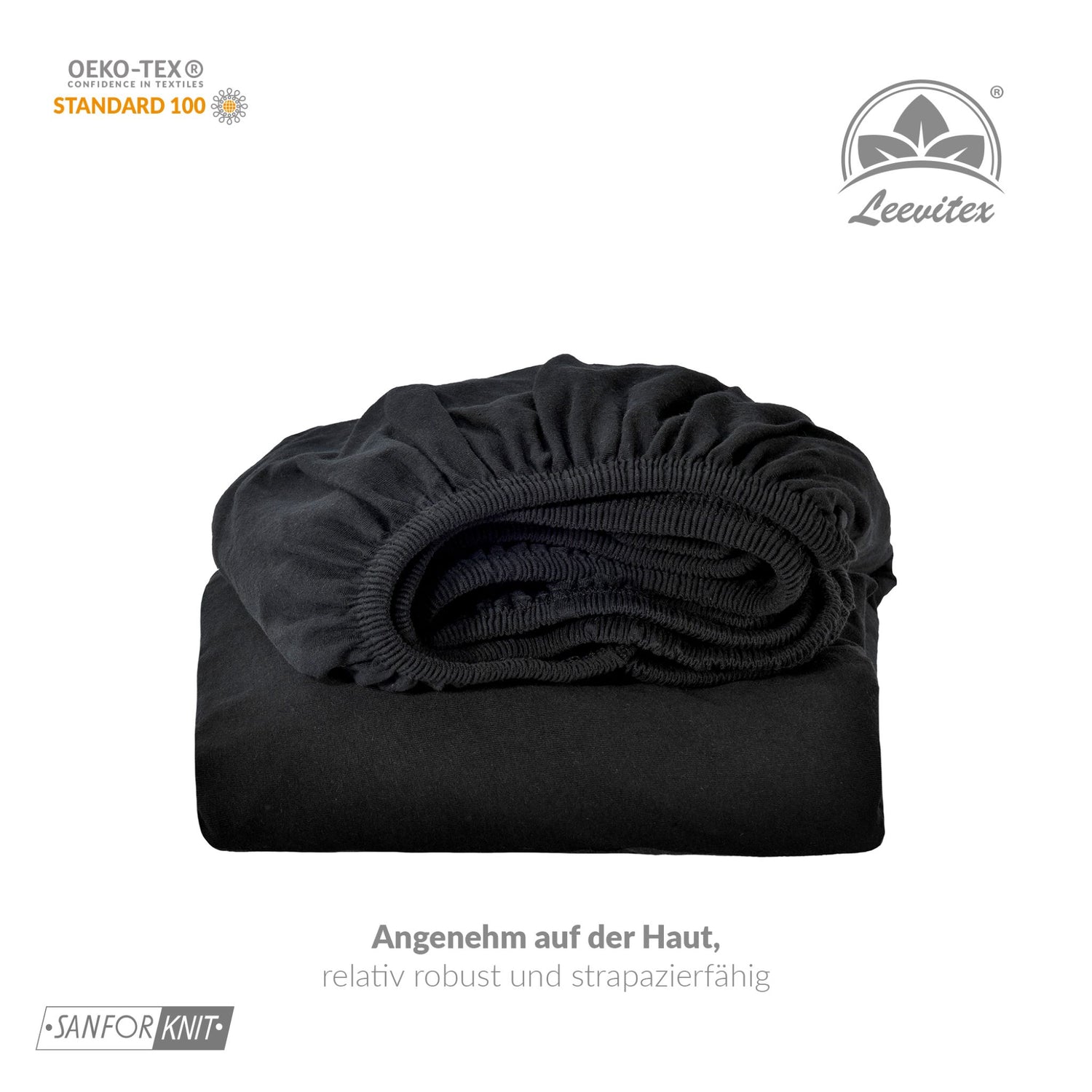 Basic Spannbettlaken 120x200 cm | 25 cm Steg | 100% Jersey-Baumwolle