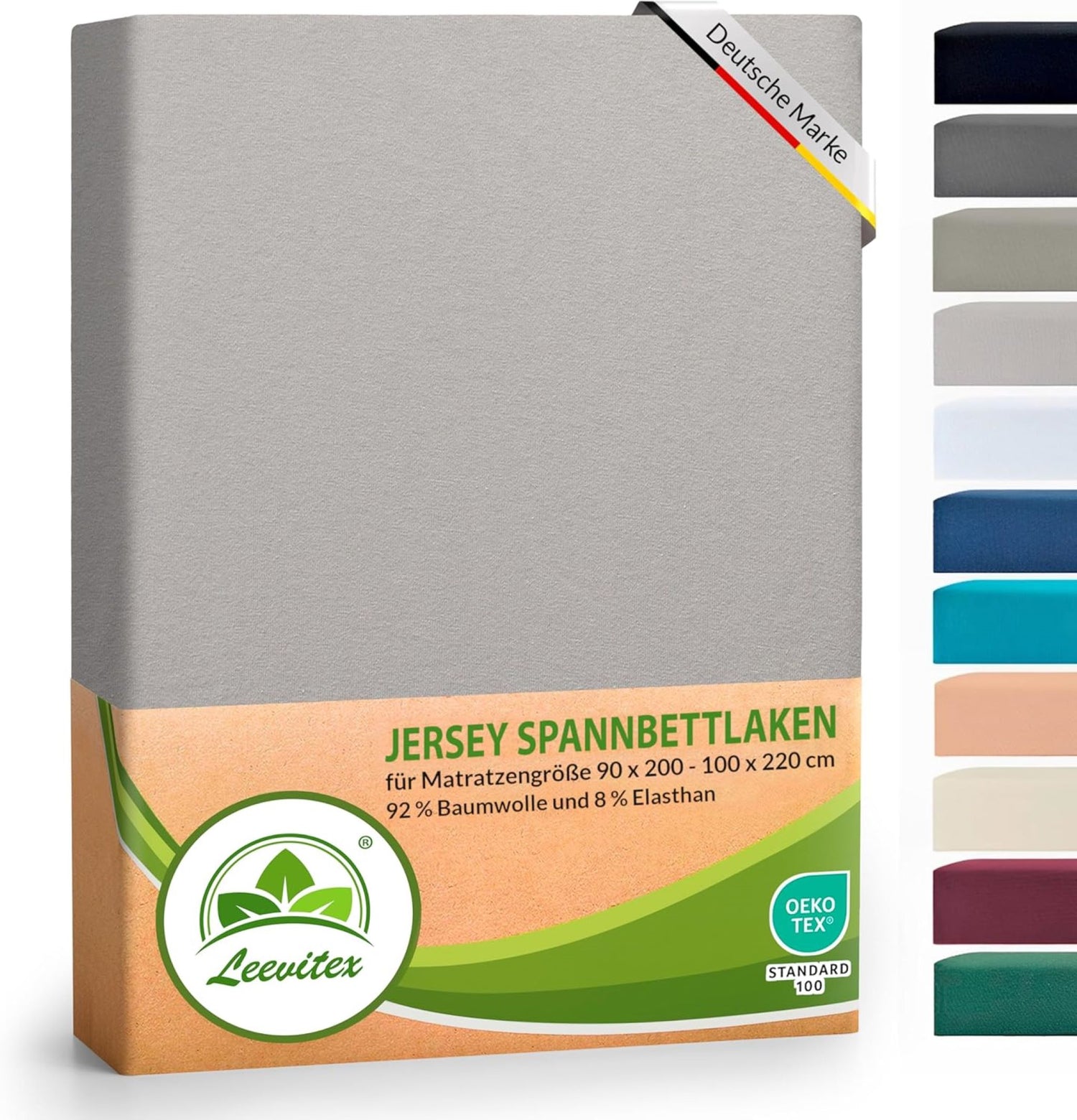 Spannbettlaken für Boxspringbetten 90x200 bis 100x220 cm | 40 cm Steg | verschiedene Materialstärken