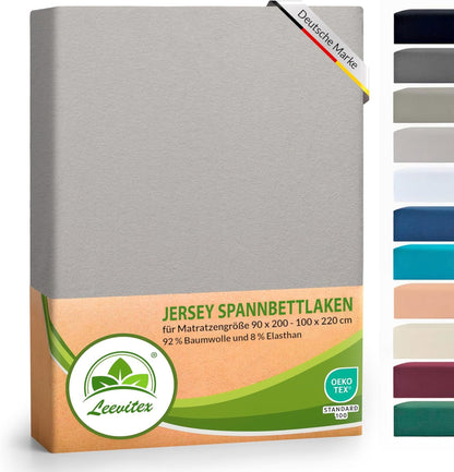 Spannbettlaken für Boxspringbetten 90x200 bis 100x220 cm | 40 cm Steg | verschiedene Materialstärken