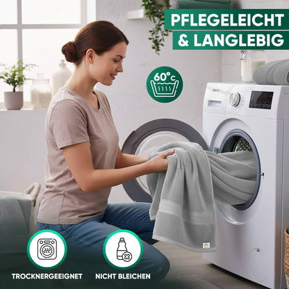 Duschtücher im 2er Set – 100% Baumwolle, 70 x 140 cm, weich und saugfähig