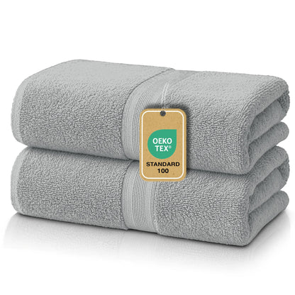 Duschtücher im 2er Set – 100% Baumwolle, 70 x 140 cm, weich und saugfähig