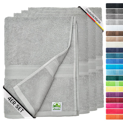 Handtücher von Leevitex – 4er Set, 100% Baumwolle, 50 x 100 cm, weich und saugfähig