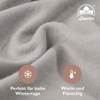 Winterspannbettlaken für 90x200 bis 100x200 cm | 40 cm Steg | 80% Baumwolle 20% Polyester