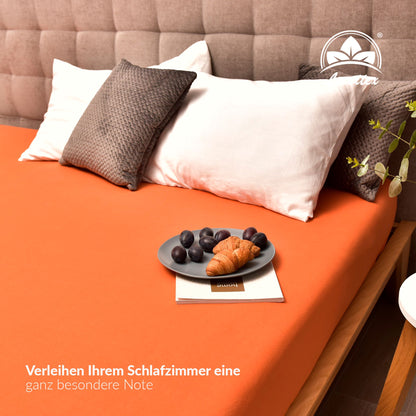 Basic Spannbettlaken 140x200 cm | 25 cm Steg | 100% Jersey-Baumwolle