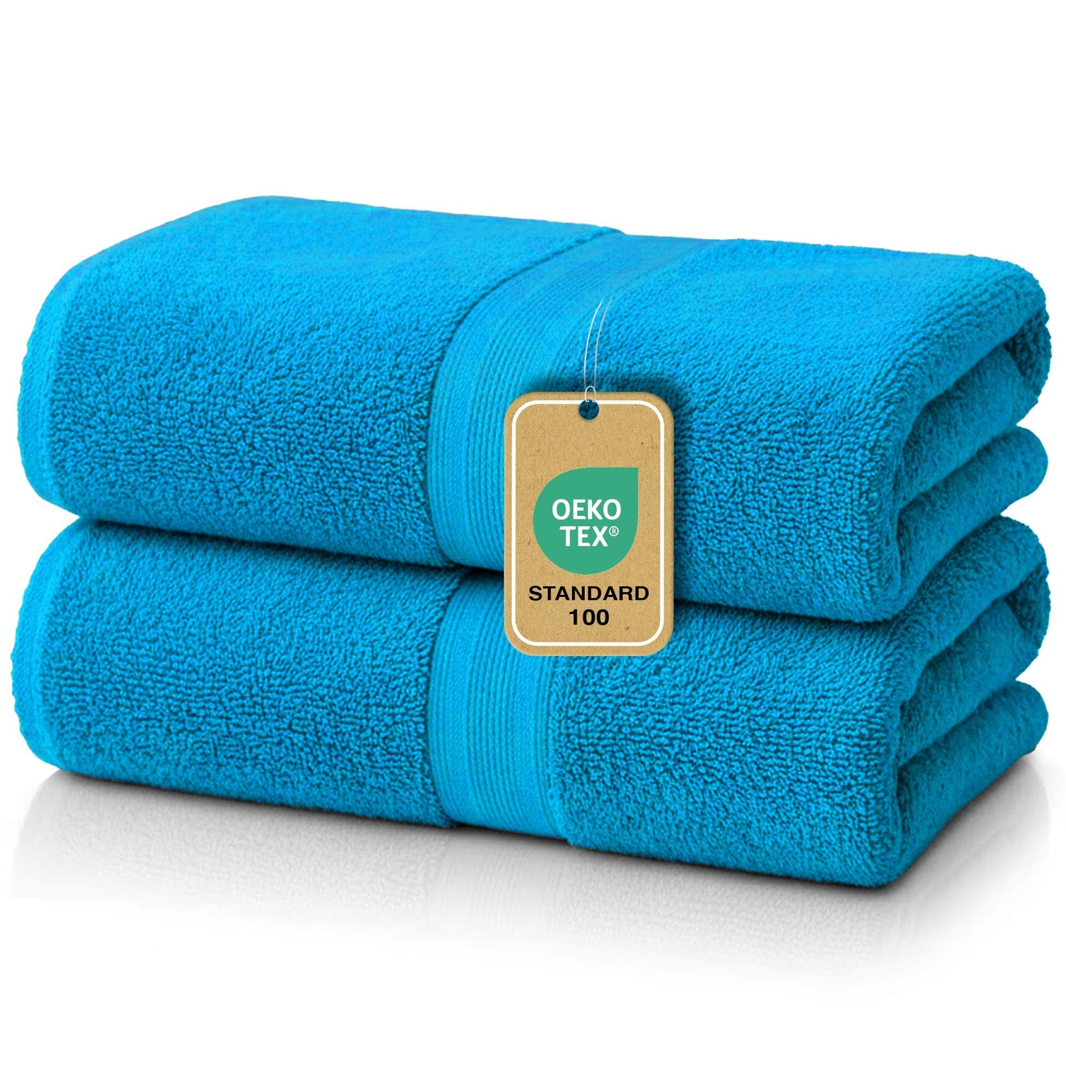 Duschtücher im 2er Set – 100% Baumwolle, 70 x 140 cm, weich und saugfähig