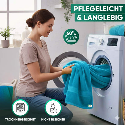 Duschtücher im 2er Set – 100% Baumwolle, 70 x 140 cm, weich und saugfähig