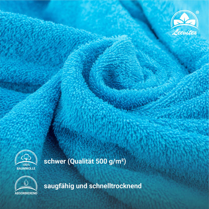 Saunatücher aus 100% Baumwolle im 2er Set – 80 x 200 cm, weich und saugfähig