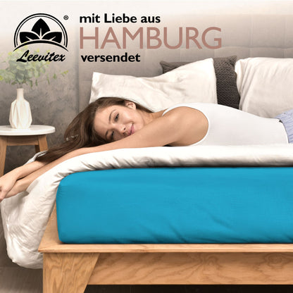 Winterspannbettlaken für 90x200 bis 100x200 cm | 40 cm Steg | 80% Baumwolle 20% Polyester