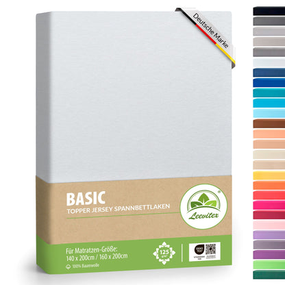 Topper Spannbettlaken 140x200 bis 160x200 / 220 cm | 18 cm Steg | verschiedene Materialstärken