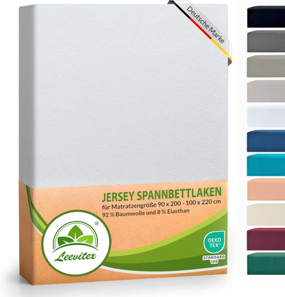 Spannbettlaken für Boxspringbetten 90x200 bis 100x220 cm | 40 cm Steg | verschiedene Materialstärken