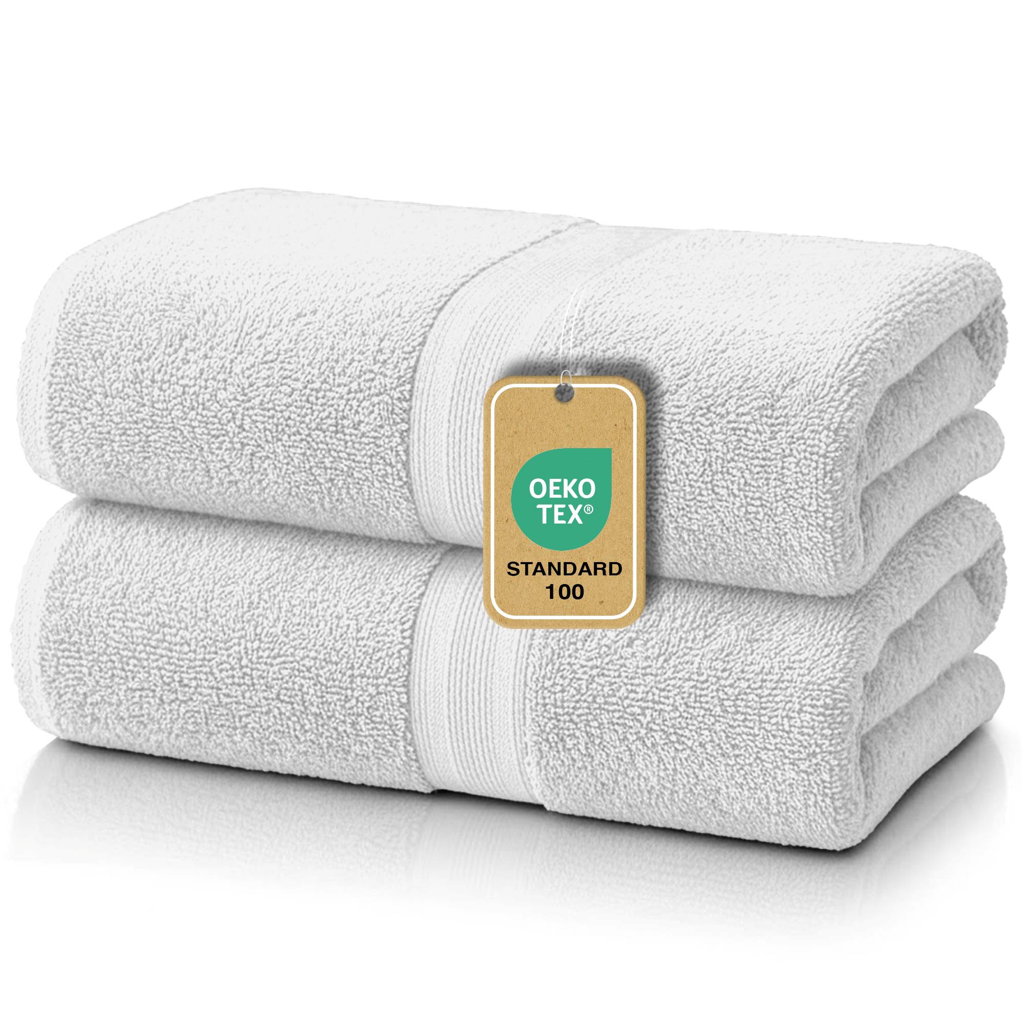 Duschtücher im 2er Set – 100% Baumwolle, 70 x 140 cm, weich und saugfähig