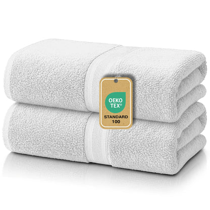 Duschtücher im 2er Set – 100% Baumwolle, 70 x 140 cm, weich und saugfähig