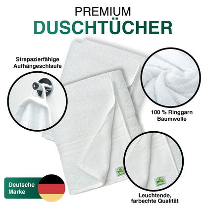 Duschtücher im 2er Set – 100% Baumwolle, 70 x 140 cm, weich und saugfähig