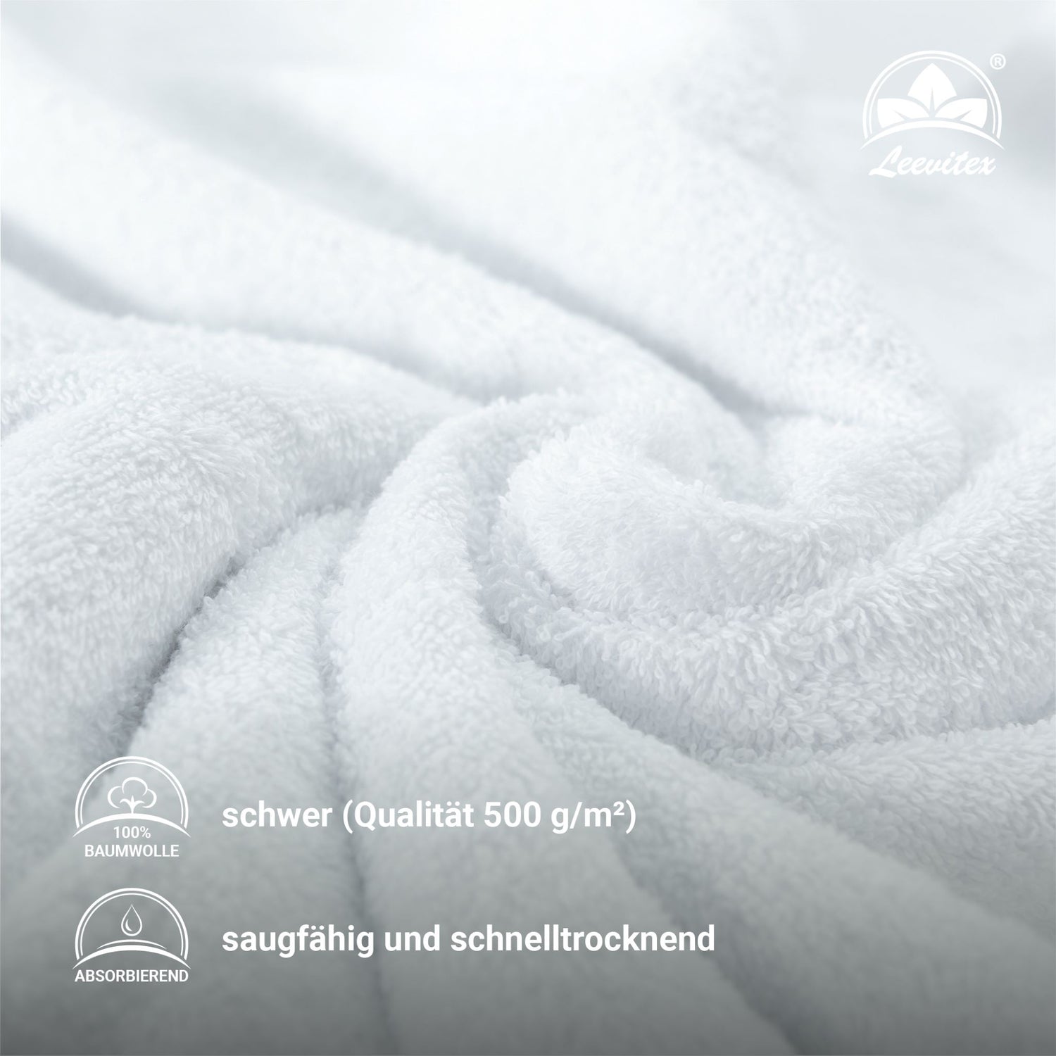 Saunatücher aus 100% Baumwolle im 2er Set – 80 x 200 cm, weich und saugfähig
