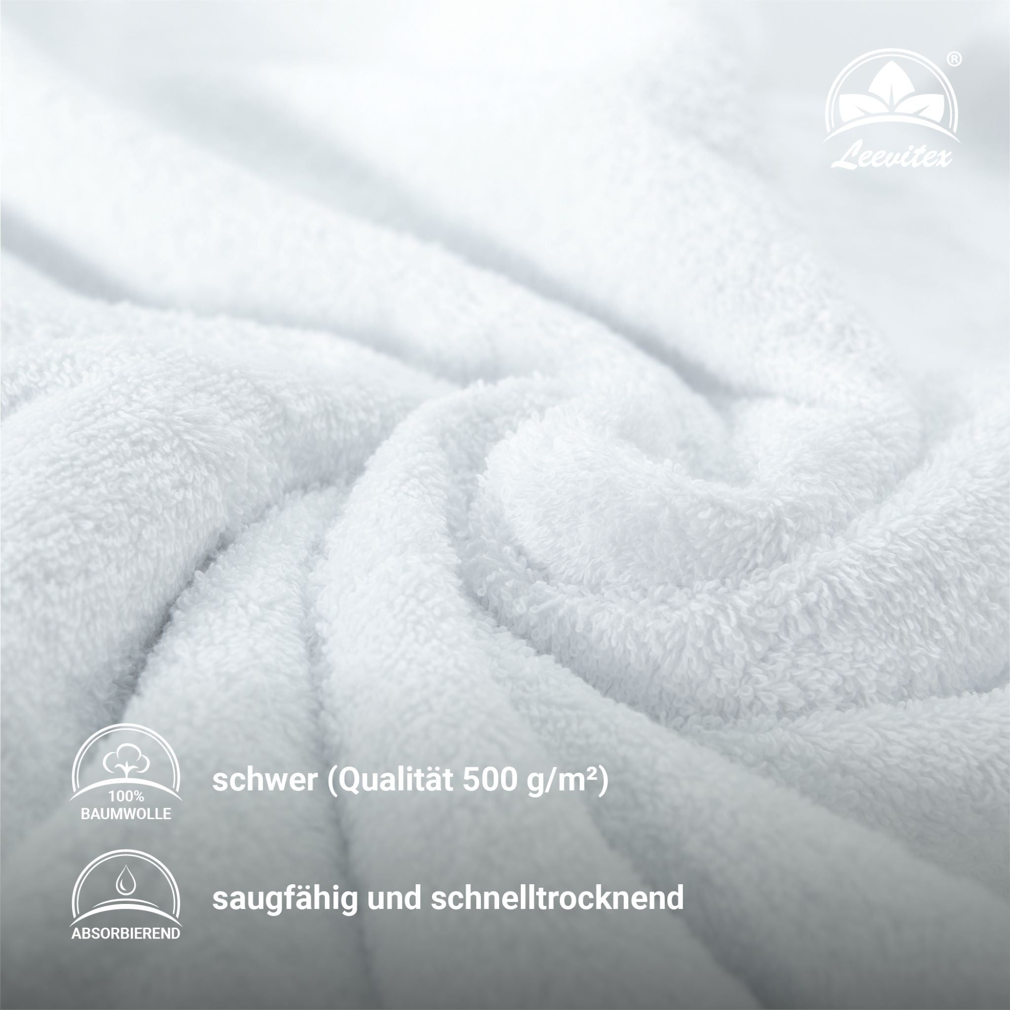Saunatücher aus 100% Baumwolle im 2er Set – 80 x 200 cm, weich und saugfähig