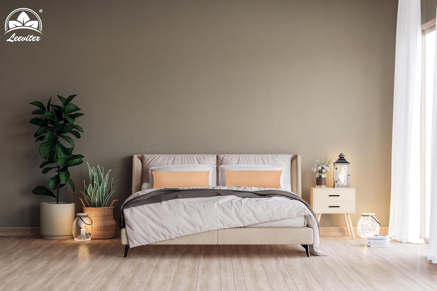 Kissenbezüge 2er Set 40x145 cm - 100% Baumwolle, stilvoll und gemütlich